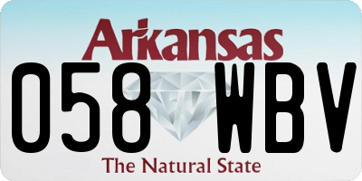 AR license plate 058WBV
