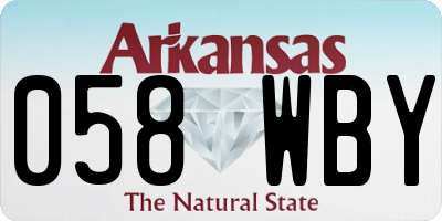 AR license plate 058WBY