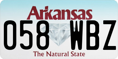 AR license plate 058WBZ