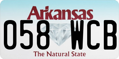 AR license plate 058WCB