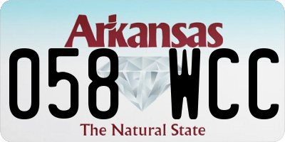 AR license plate 058WCC