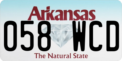 AR license plate 058WCD