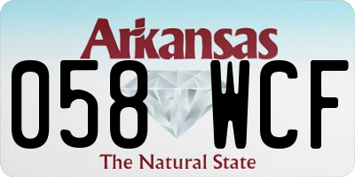 AR license plate 058WCF