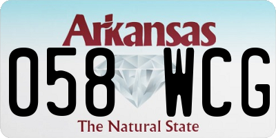 AR license plate 058WCG