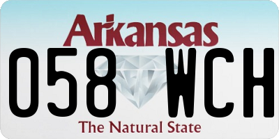 AR license plate 058WCH