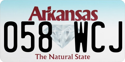 AR license plate 058WCJ