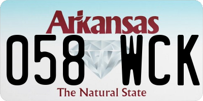 AR license plate 058WCK