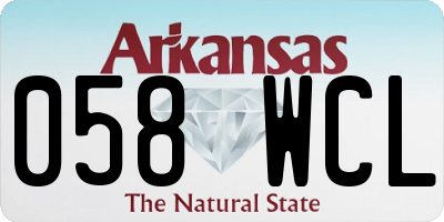 AR license plate 058WCL