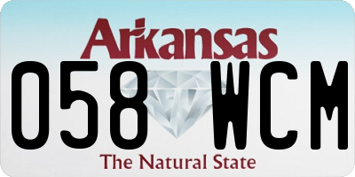 AR license plate 058WCM
