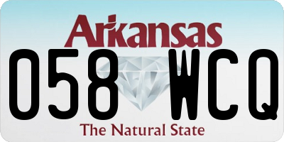 AR license plate 058WCQ