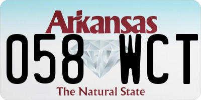 AR license plate 058WCT