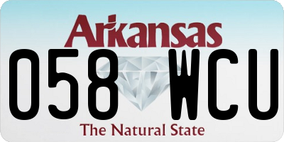 AR license plate 058WCU