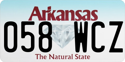 AR license plate 058WCZ