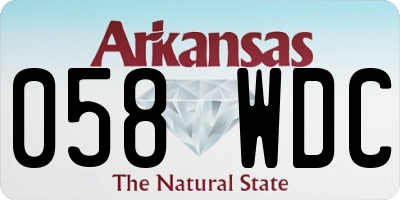AR license plate 058WDC