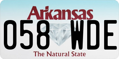 AR license plate 058WDE