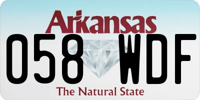 AR license plate 058WDF