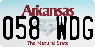 AR license plate 058WDG