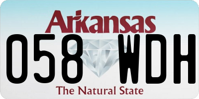 AR license plate 058WDH