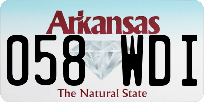 AR license plate 058WDI