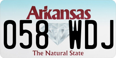 AR license plate 058WDJ