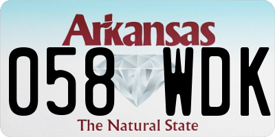AR license plate 058WDK