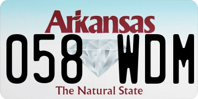 AR license plate 058WDM