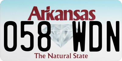 AR license plate 058WDN