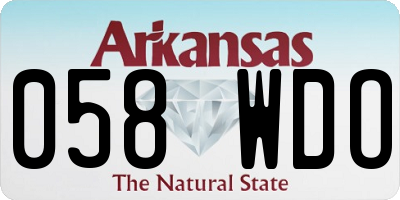 AR license plate 058WDO