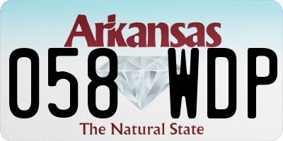 AR license plate 058WDP