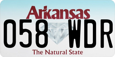 AR license plate 058WDR