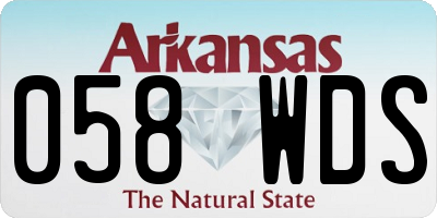 AR license plate 058WDS