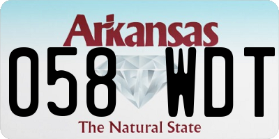 AR license plate 058WDT
