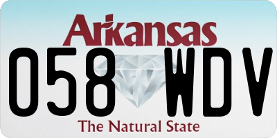 AR license plate 058WDV