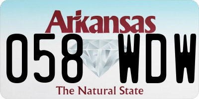 AR license plate 058WDW