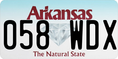 AR license plate 058WDX