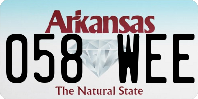 AR license plate 058WEE