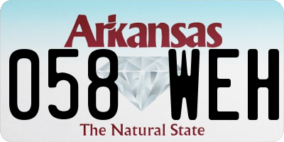 AR license plate 058WEH