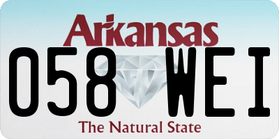 AR license plate 058WEI