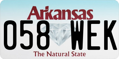 AR license plate 058WEK