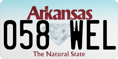 AR license plate 058WEL