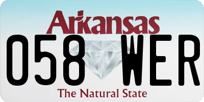 AR license plate 058WER
