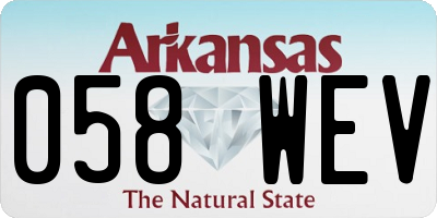 AR license plate 058WEV