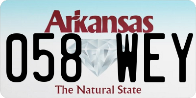 AR license plate 058WEY