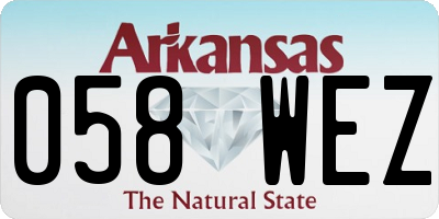 AR license plate 058WEZ