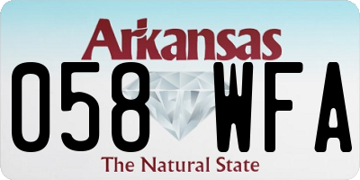 AR license plate 058WFA