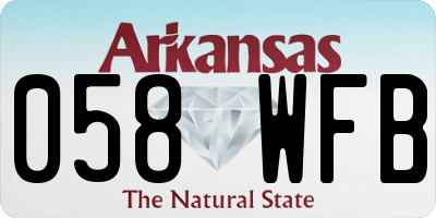 AR license plate 058WFB