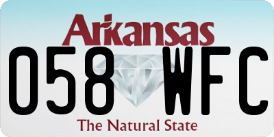AR license plate 058WFC