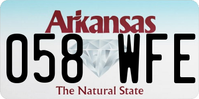 AR license plate 058WFE