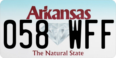 AR license plate 058WFF