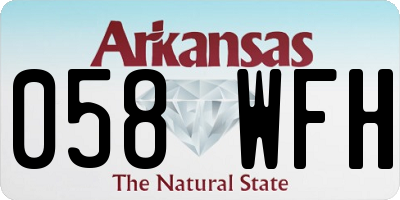AR license plate 058WFH
